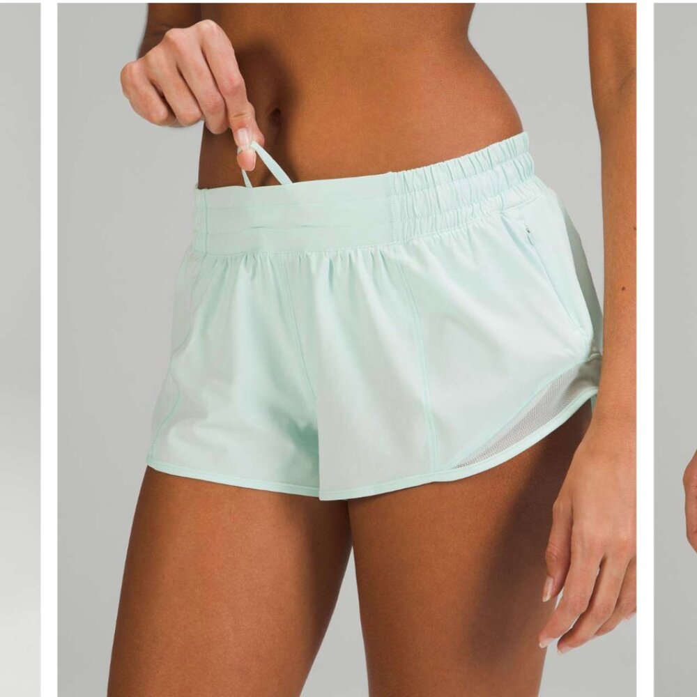 Lululemon Hotty Hot Low-Rise Lined Short 2.5" - Delicate Mint
